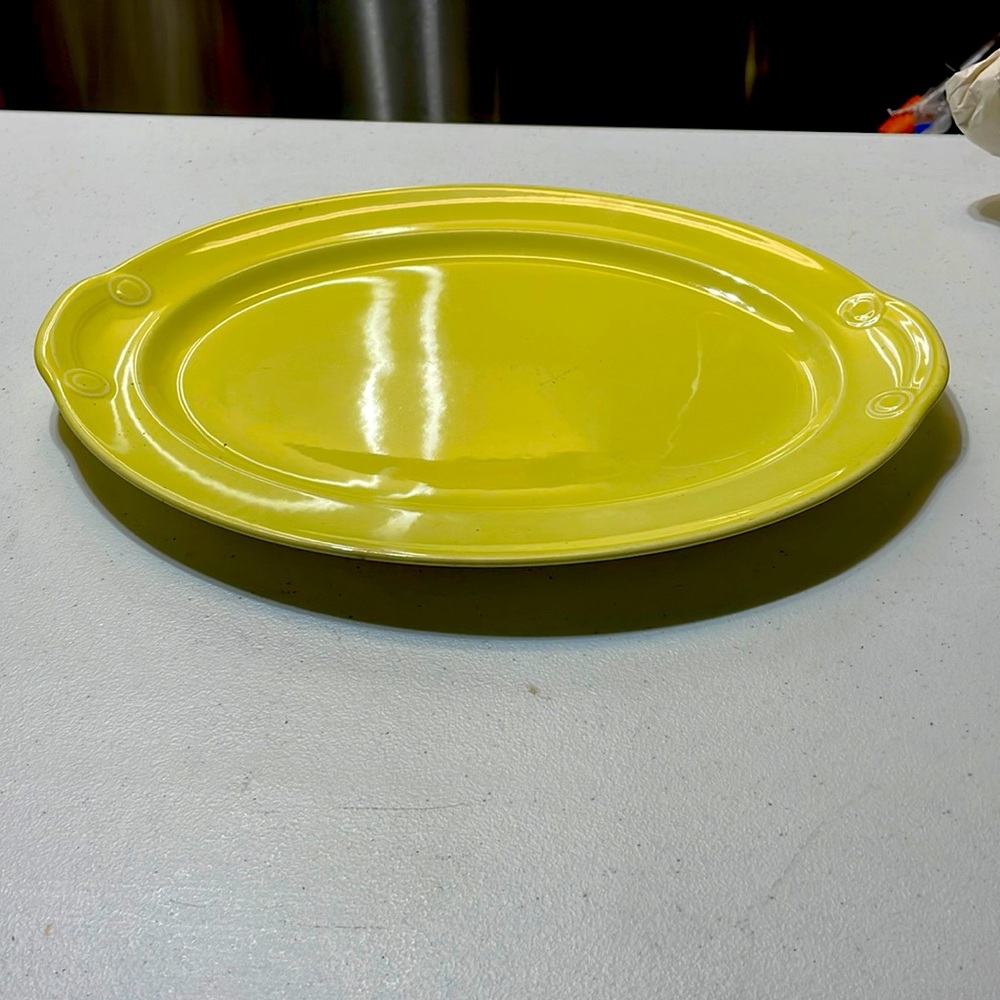 Vintage Lu-Ray oval serving platter